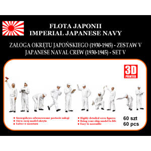 Załoga lotniskowca Floty Japonii Zestaw V (1930–1945) – figurki pilotów i obsługi lotniczej 1:100