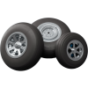 Koła do Lockheed P-38 Lightning z bieżnikiem Straight Tread w skali 1:48 – druk 3D