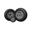 Koła do Supermarine Spitfire Mk XVI z oponą Straight Tread w skali 1:48 – druk 3D RUFIO 3D