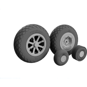 Koła do Curtiss P-40 Tomahawk / Warhawk / Kittyhawk z bieżnikiem Diamond Tread w skali 1:32– druk 3D