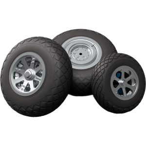 Koła do Lockheed P-38 Lightning z bieżnikiem Diamond Tread w skali 1:48 – druk 3D