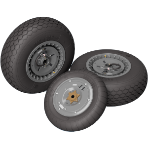 Koła do Messerschmitt Me 262 Schwalbe w skali 1:32 – druk 3D