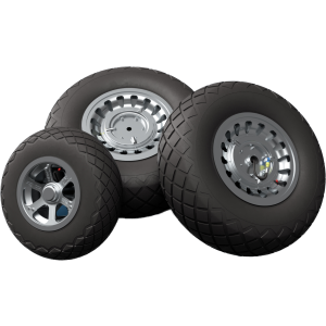 Koła do Northrop P-61 Black Widow z bieżnikiem Diamond Tread w skali 1:33 – druk 3D