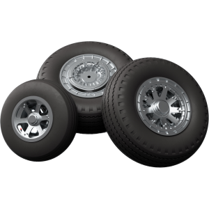 Koła do Northrop P-61 Black Widow z bieżnikiem Ribbed Tread w skali 1:48 – druk 3D