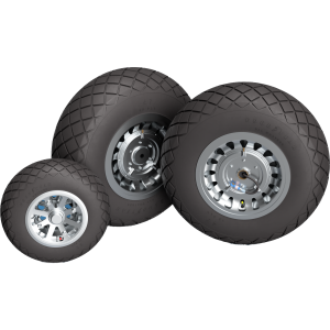 Koła do PBJ-1H Mitchell z bieżnikiem Diamond Tread w skali 1:32 – druk 3D