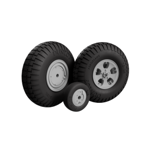 Koła do Supermarine Spitfire Mk I–V z bieżnikiem Block Tread w skali 1:33 – druk 3D