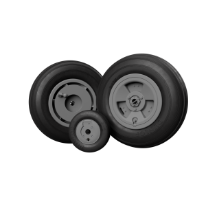 Koła do Supermarine Spitfire Mk XVI z oponą Straight Tread w skali 1:48 – druk 3D RUFIO 3D