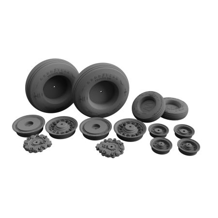 Zestaw kół do Grumman F-14A/B/D Tomcat – Mid Production Rims – skala 1:48