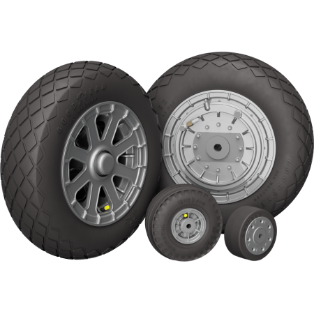 Koła do Grumman F6F Hellcat z bieżnikiem Diamond Tread w skali 1:32 – druk 3D
