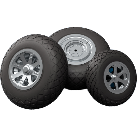 Koła do Lockheed P-38 Lightning z bieżnikiem Diamond Tread w skali 1:48 – druk 3D