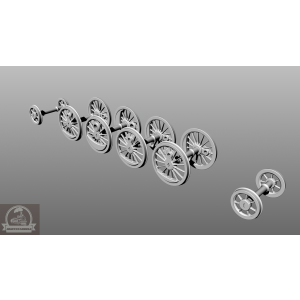 DraccusModels zestaw żywicznych kół BR 86 TKt3 skala 1:25 DraccusModels zestaw żywicznych kół BR 86 TKt3 skala 1:25