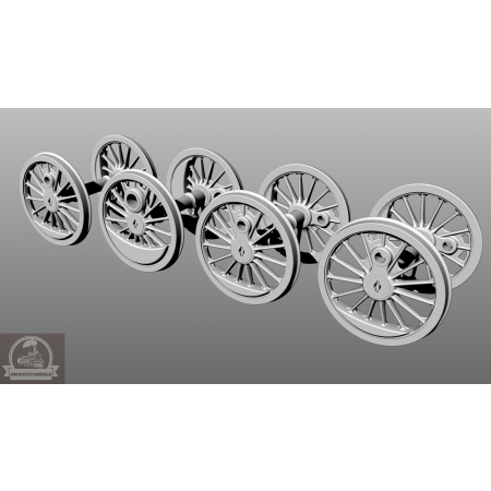 DraccusModels – Zestaw żywicznych kół do parowozu BR 86 / TKt3 – skala 1:25