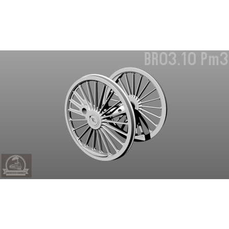 DraccusModels – Zestaw żywicznych kół do parowozu Pm3 / BR 03.10 oraz tendra 32D3 – skala 1:25